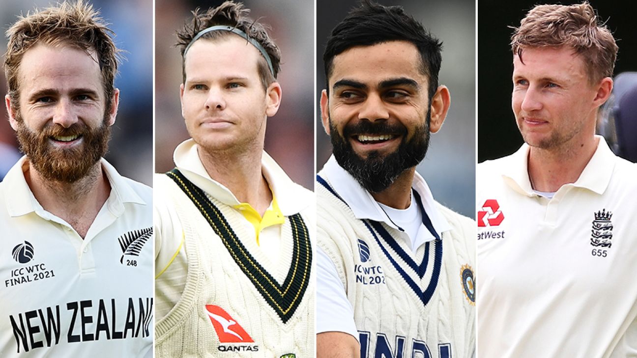  Kane Williamson, Steven Smith, Virat Kohli and Joe Root 