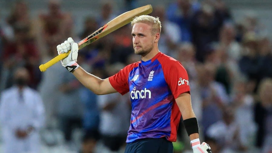 Liam Livingstone made a 42-ball century, the fastest in England's T20I history Getty Images