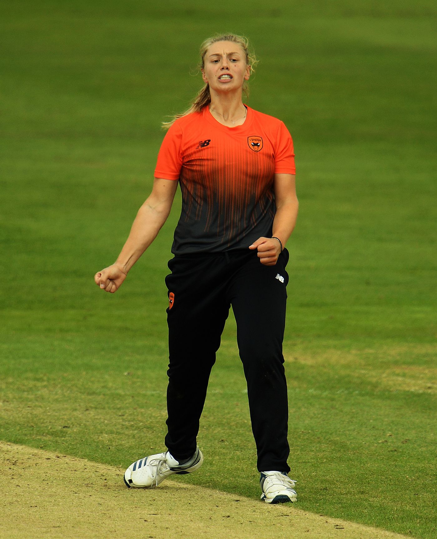 Tara Norris celebrates a wicket