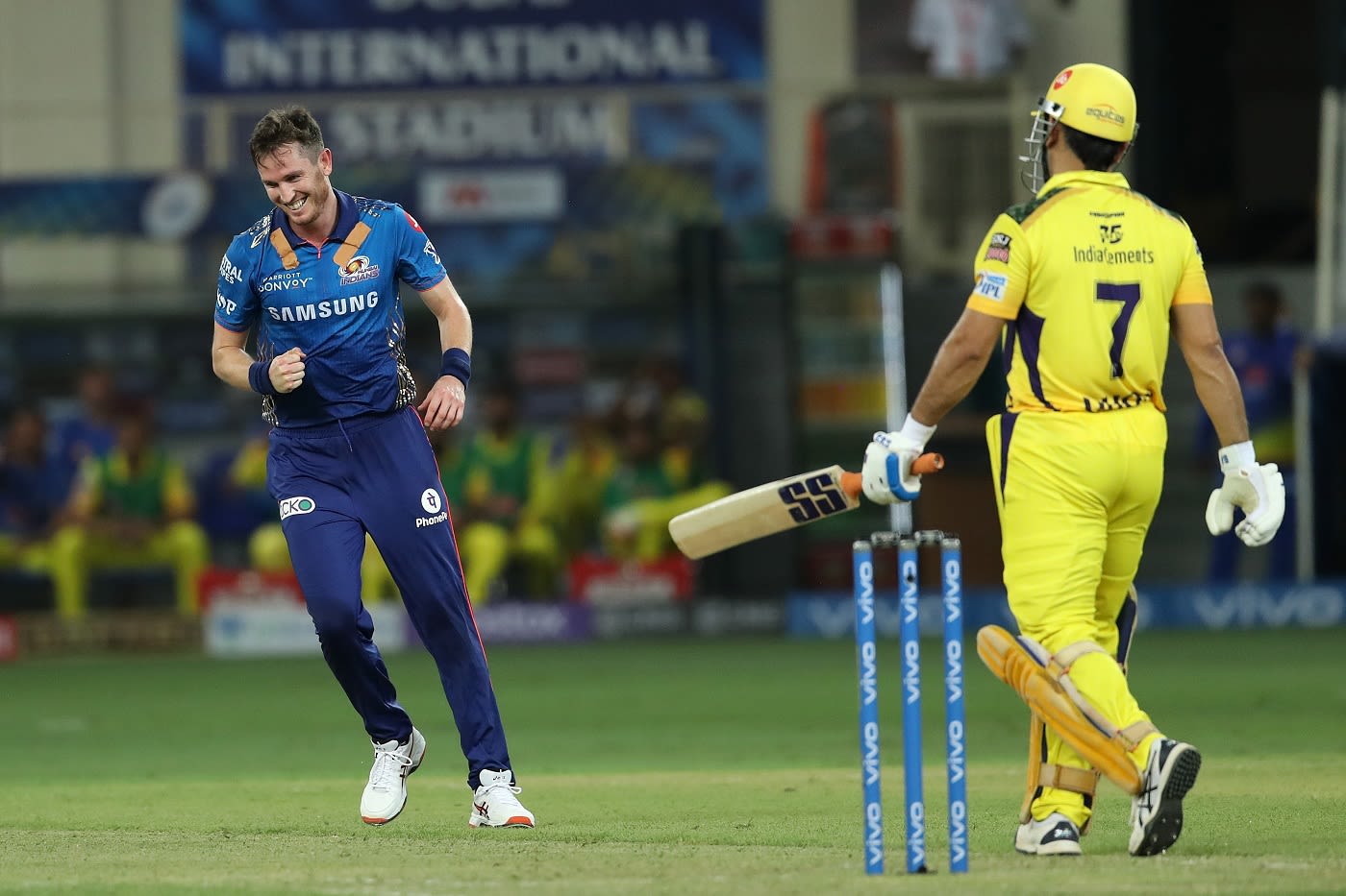 Adam Milne is all smiles after dismissing MS Dhoni | ESPNcricinfo.com