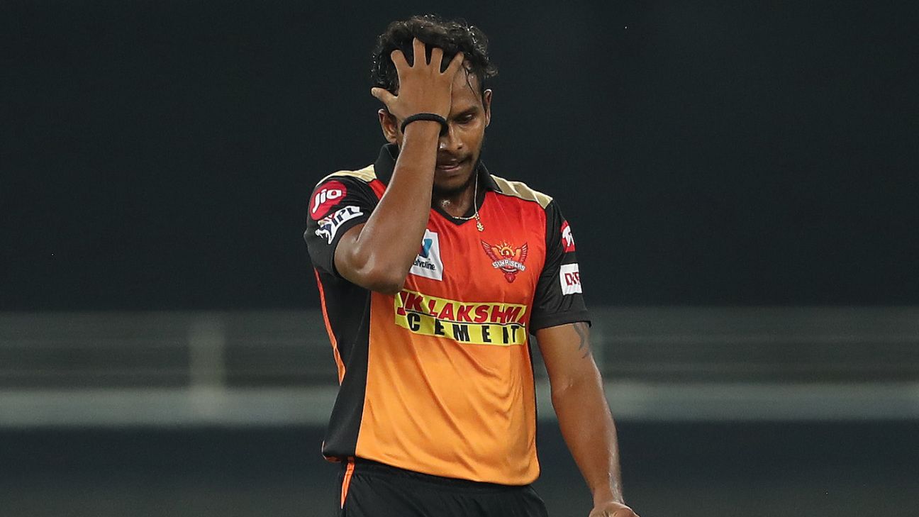 IPL 2021 - DC vs SRH - T Natarajan of Sunrisers Hyderabad tests ...