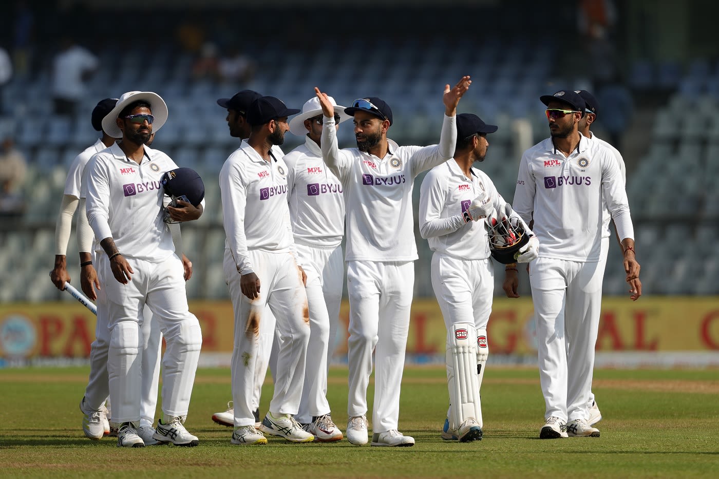 An Animated Virat Kohli Leads The Indian Team Off The Field 
