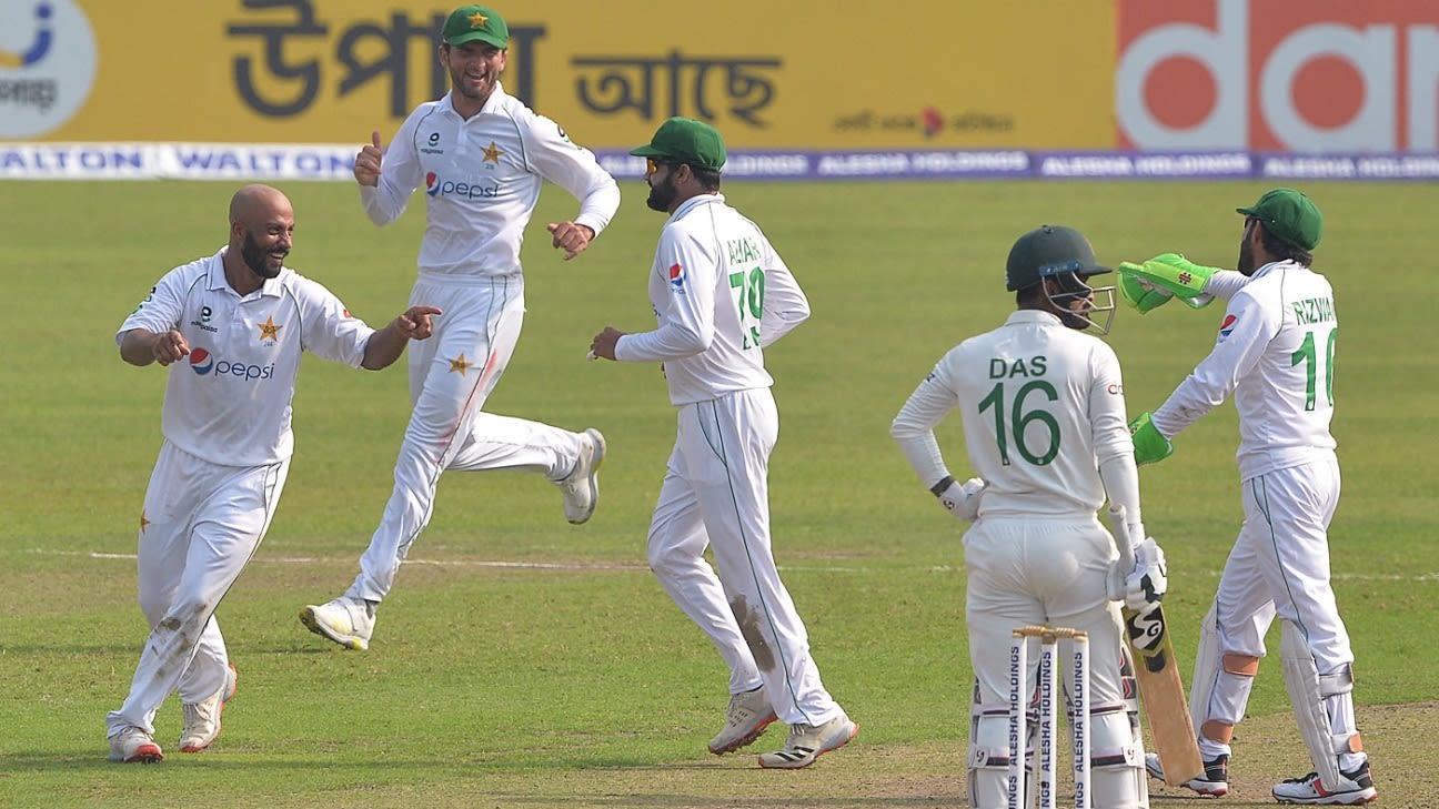 Pakistan four wickets away from win after Mushfiqur run-out