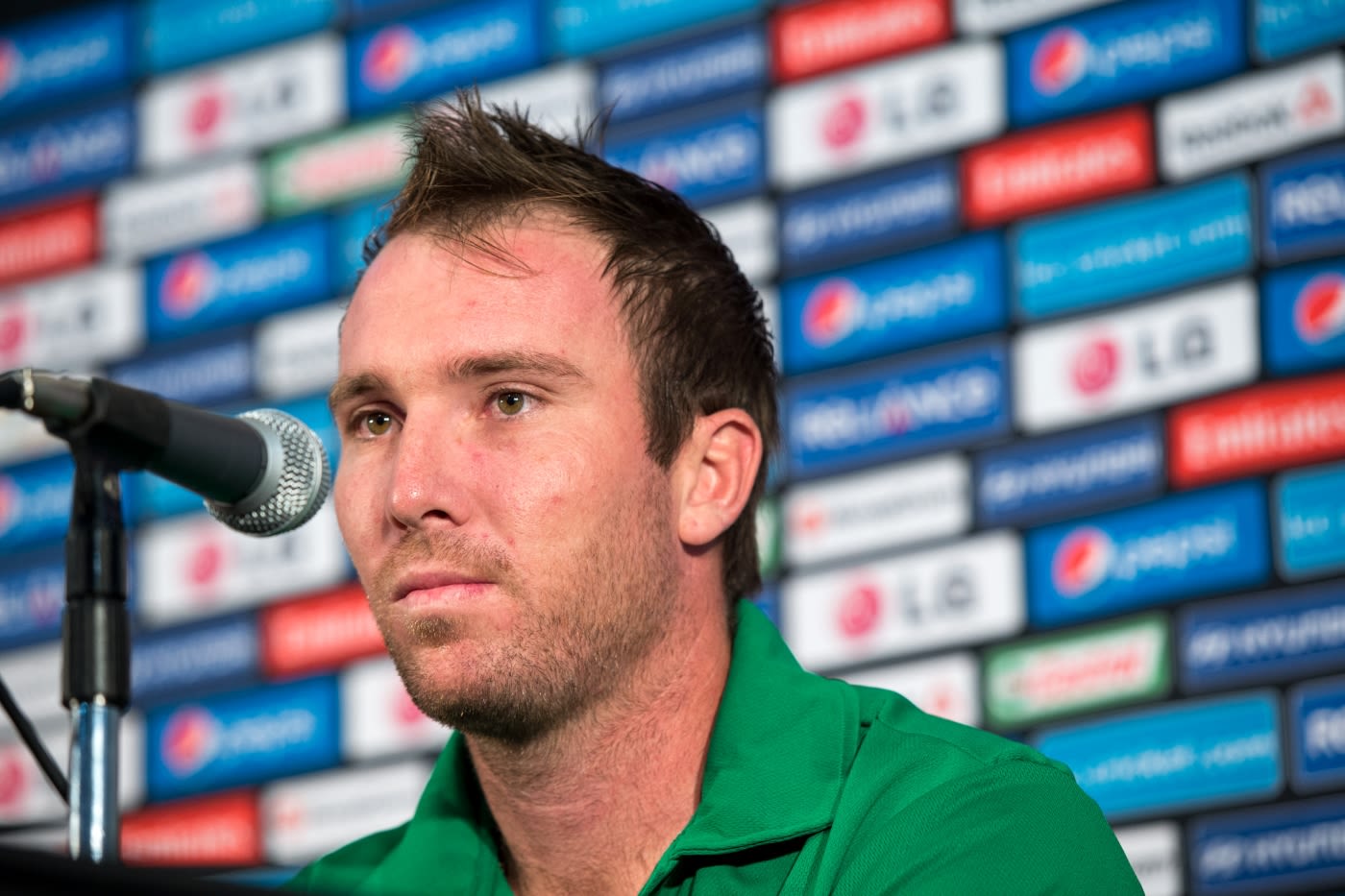 Brendan Taylor addresses the media