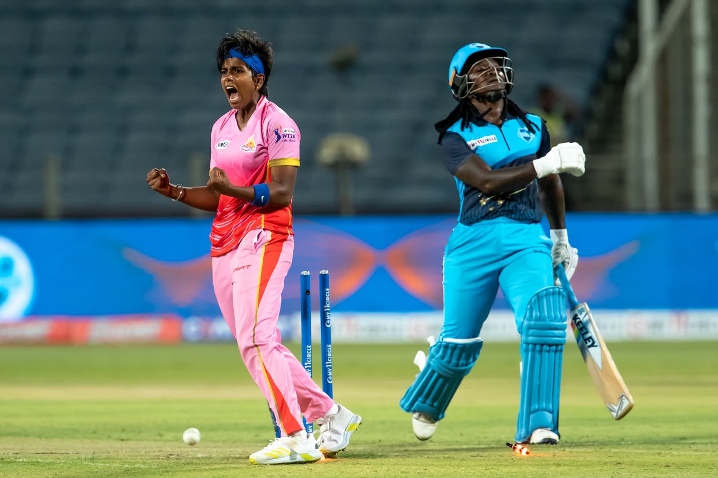 Arundhati Reddy celebrates the run out of Deandra Dottin | ESPNcricinfo.com