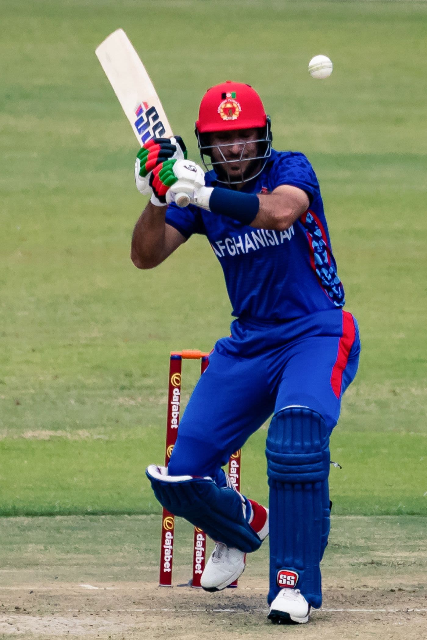 Rahmat Shah gets into position to play a hook during his halfcentury