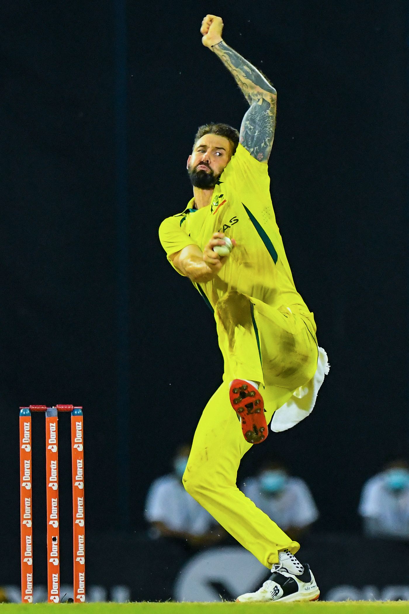 Kane Richardson helped close out the innings with a 4for