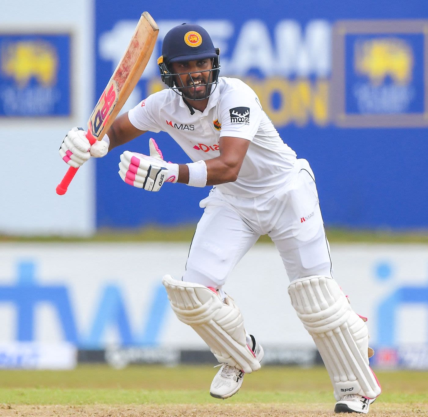 Dinesh Chandimal rushes across for a single during his innings ...