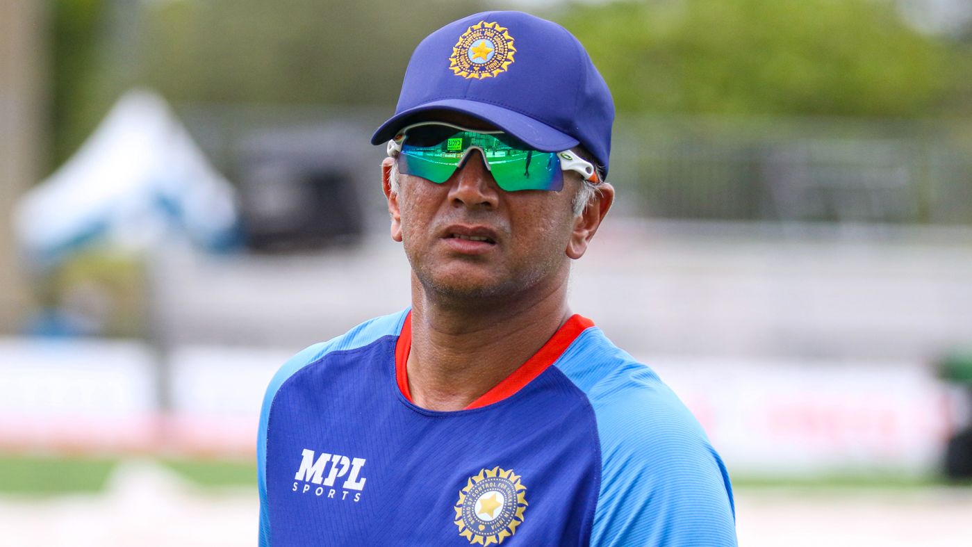 India Head Coach Rahul Dravid Walks Off The Field At The End Of 