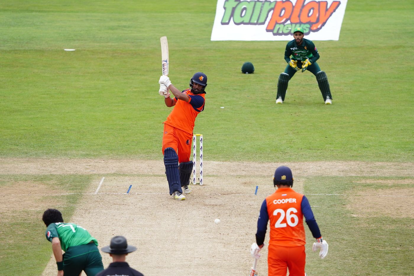 Vikramjit Singh smashes it back past the bowler | ESPNcricinfo.com