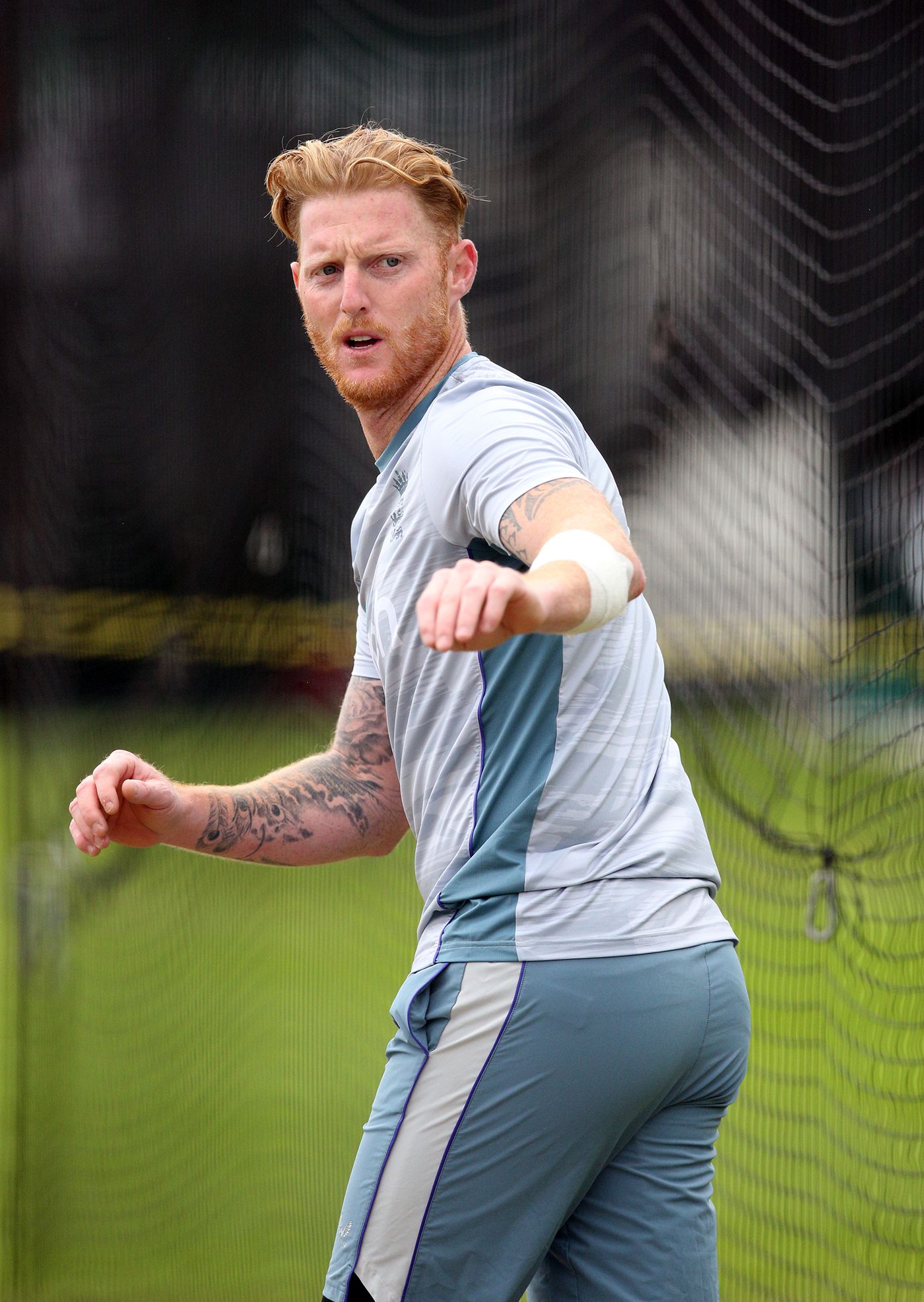 Ben Stokes during a nets session at Emirates Old Trafford ...