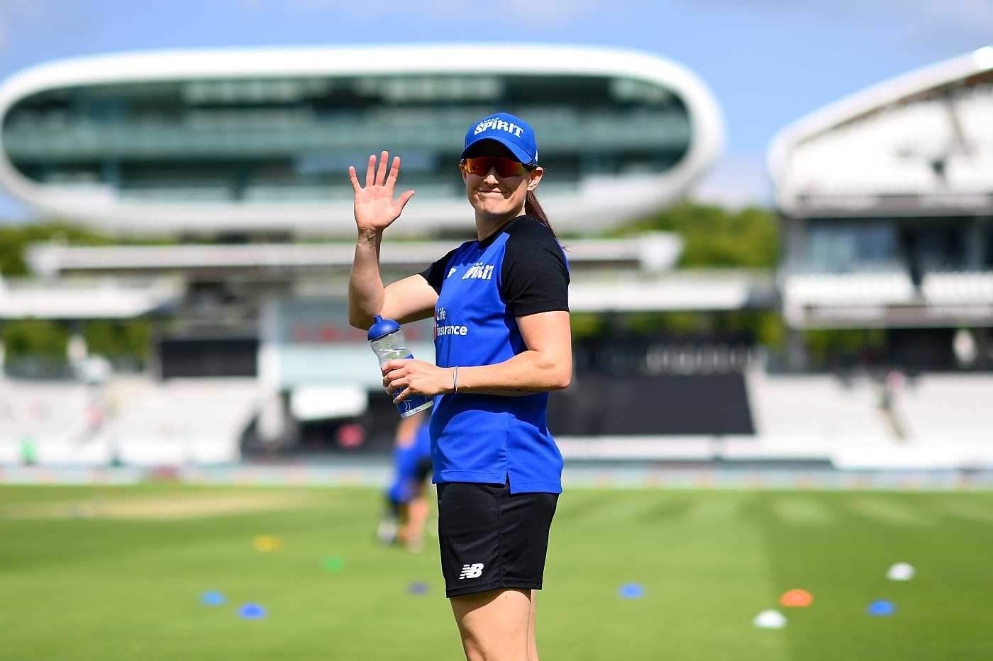 Megan Schutt is all smiles ahead of the game