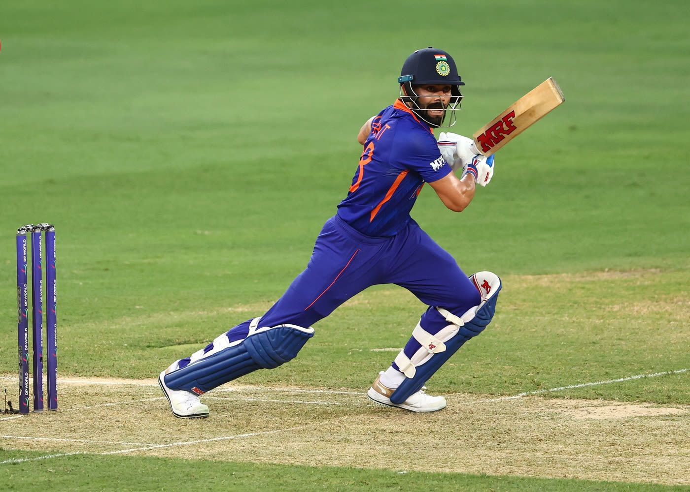 Virat Kohli started off slowly before opening up his shoulders ...