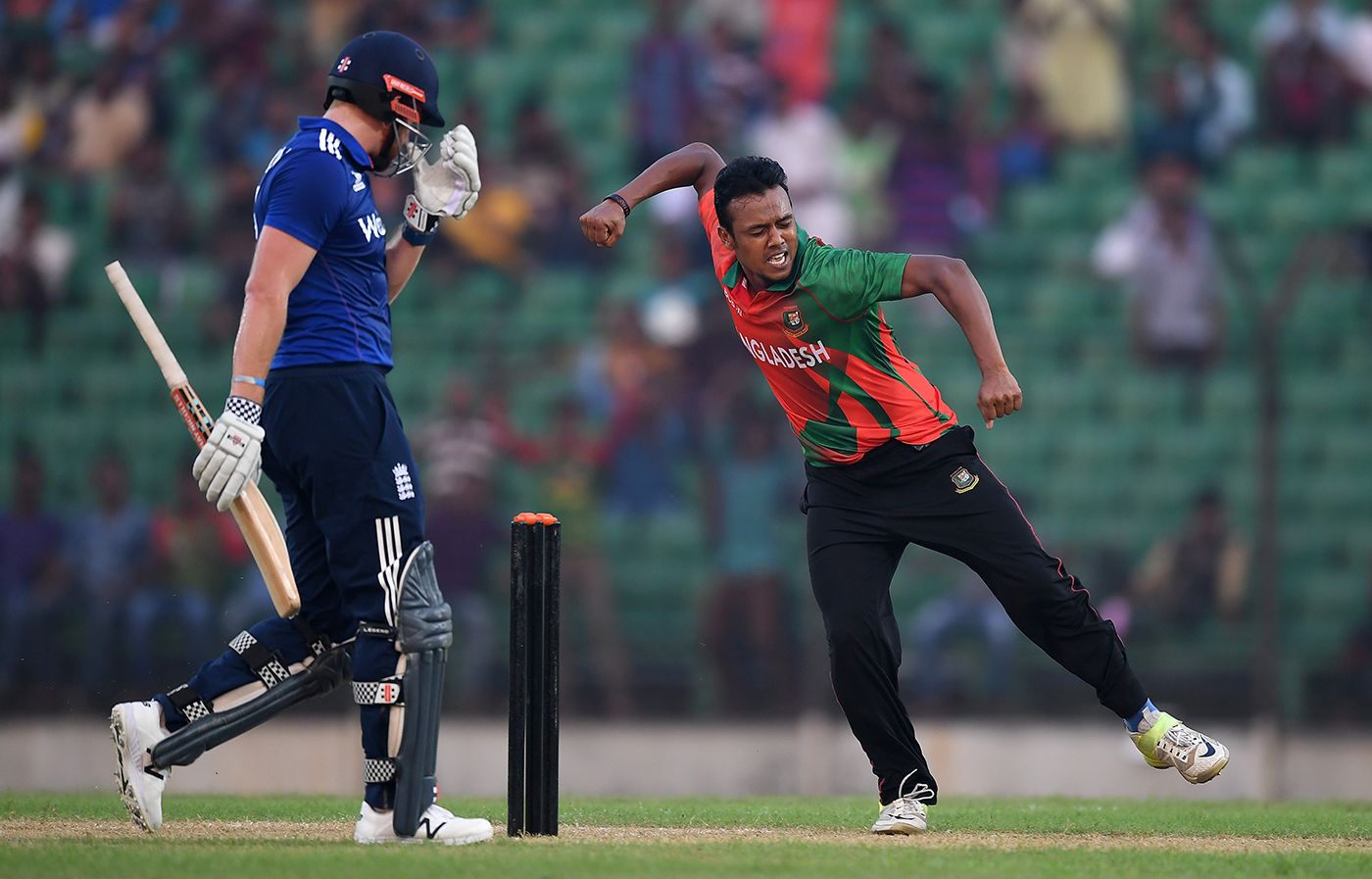 Kamrul Islam celebrates | ESPNcricinfo.com