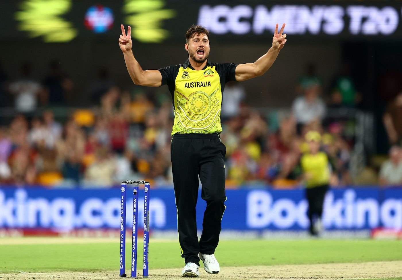 Marcus Stoinis Muscles Out A Victory Sign After Removing Gareth Delany ...