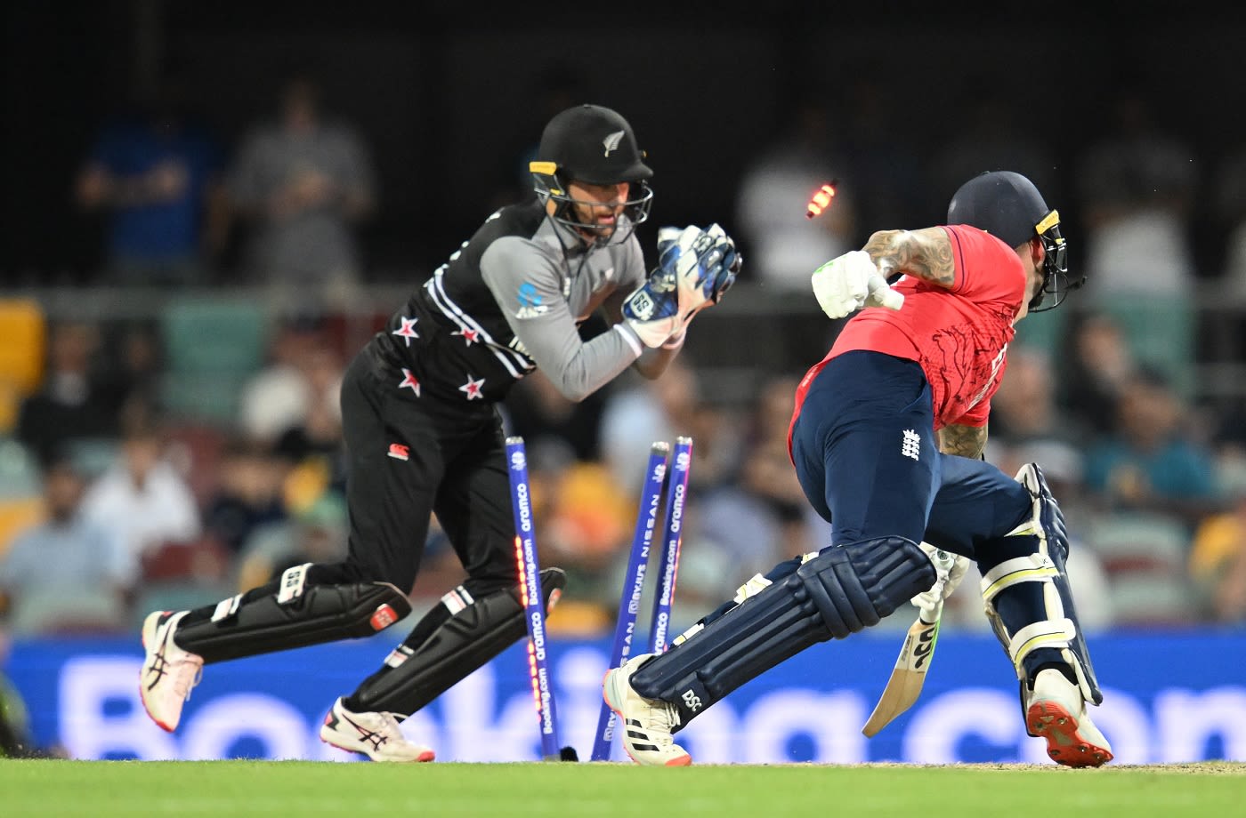 Devon Conway stumps Alex Hales off Mitchell Santner  ESPNcricinfo.com