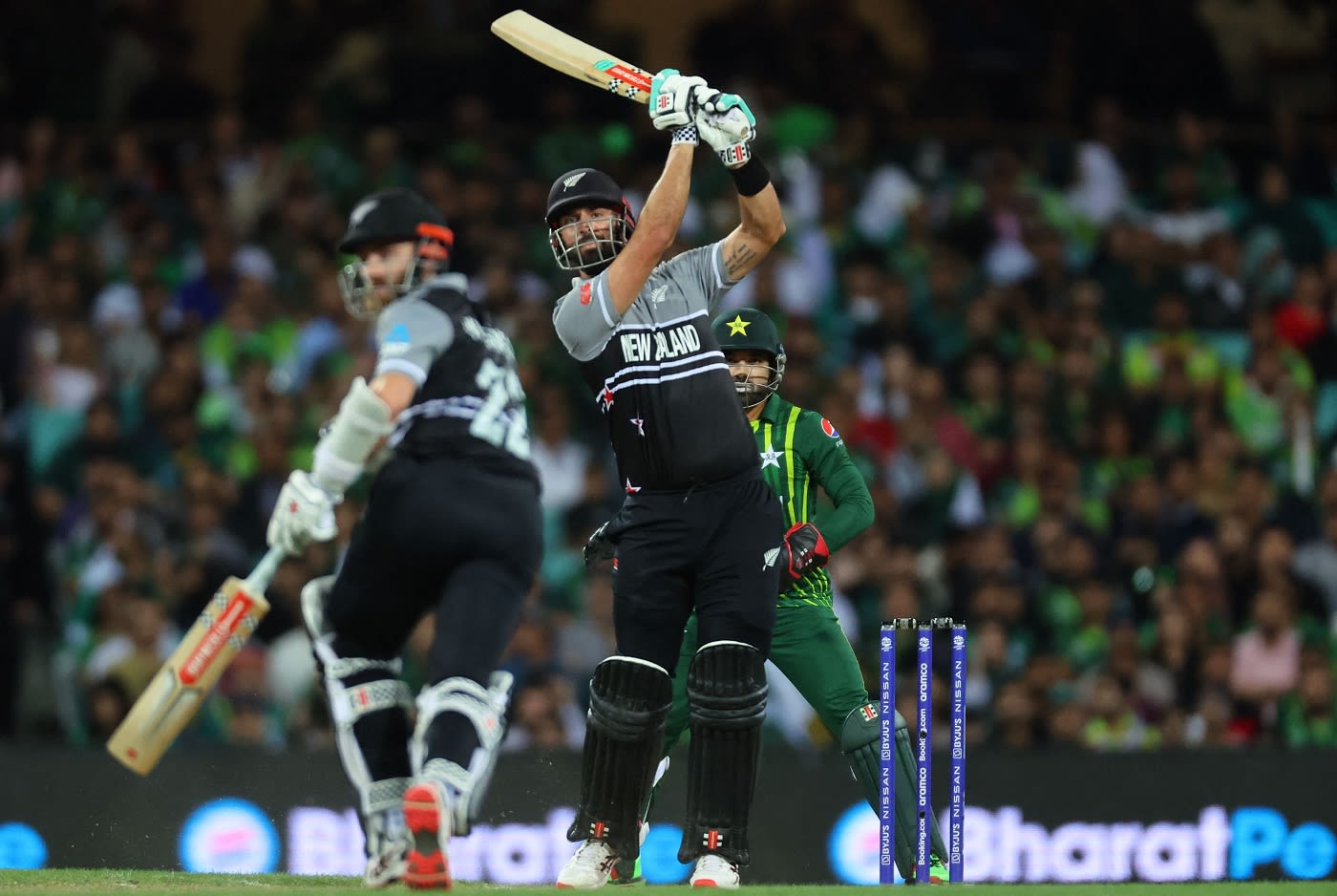 Daryl Mitchell opened up his shoulders to help New Zealand up the run