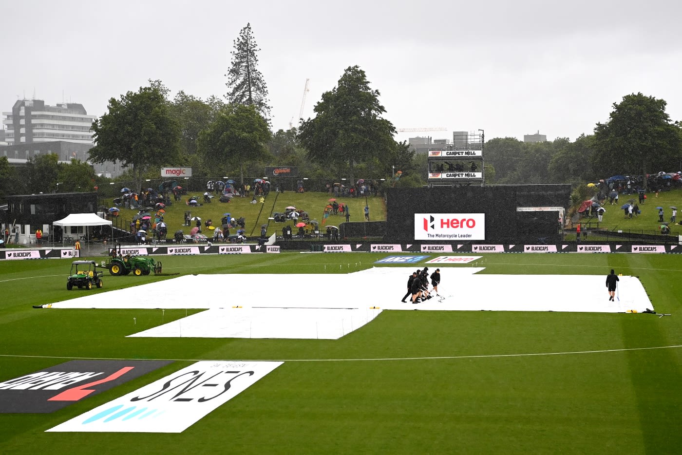 The covers go on at Seddon Park