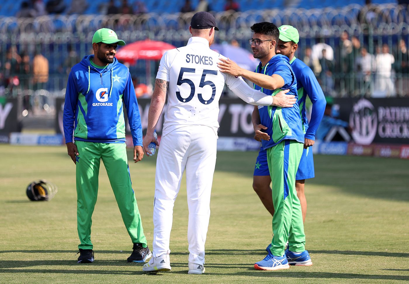 Ben Stokes Speaks To Abrar Ahmed After The Spinner Took 11 Wickets On 