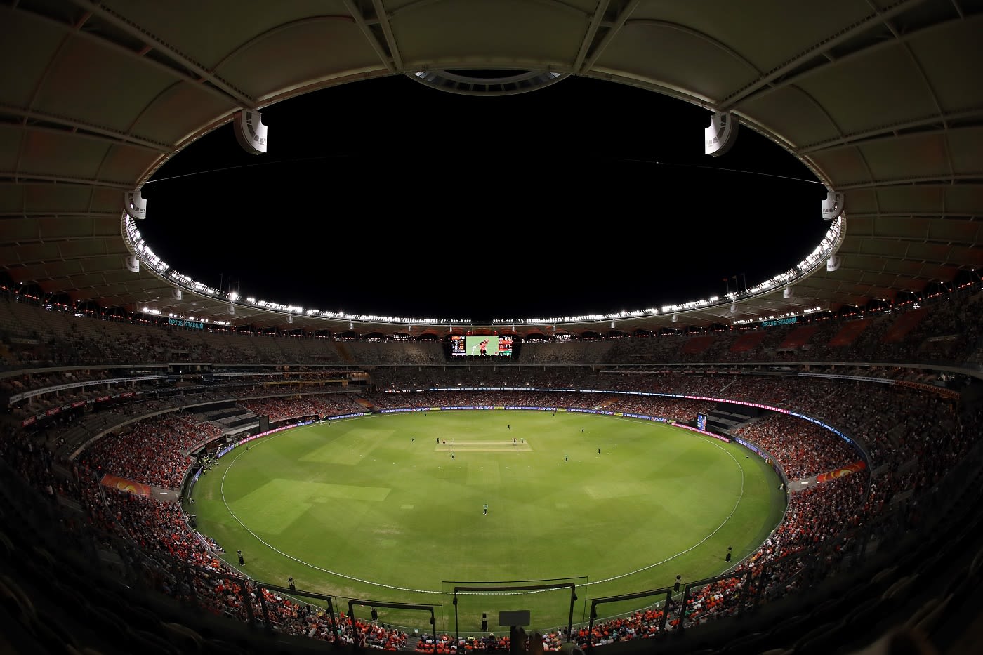 An Aerial View Of The Perth Stadium During The Scorchers-Stars Game ...