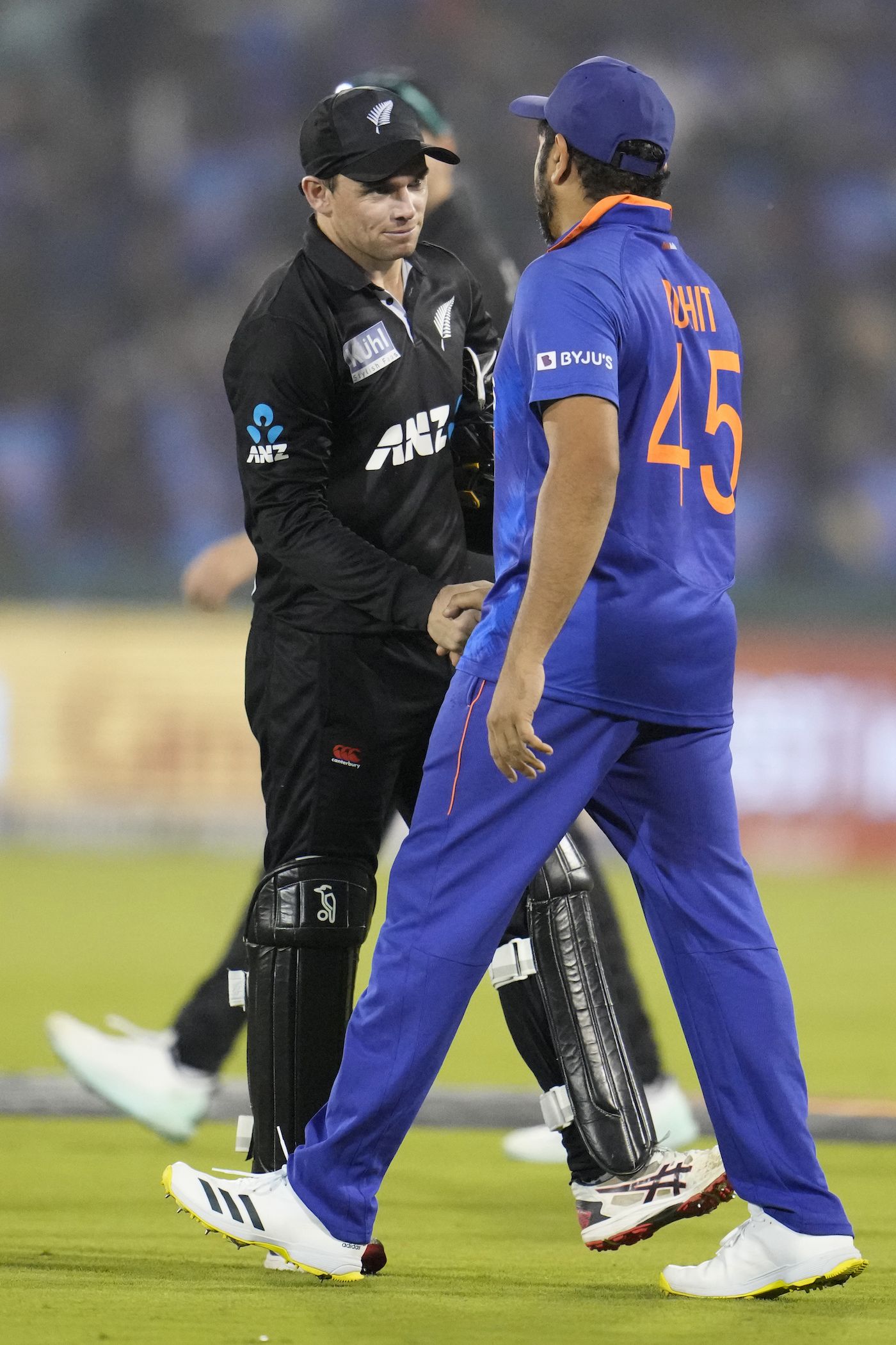 Tom Latham And Rohit Sharma Greet Each Other After The Game ...