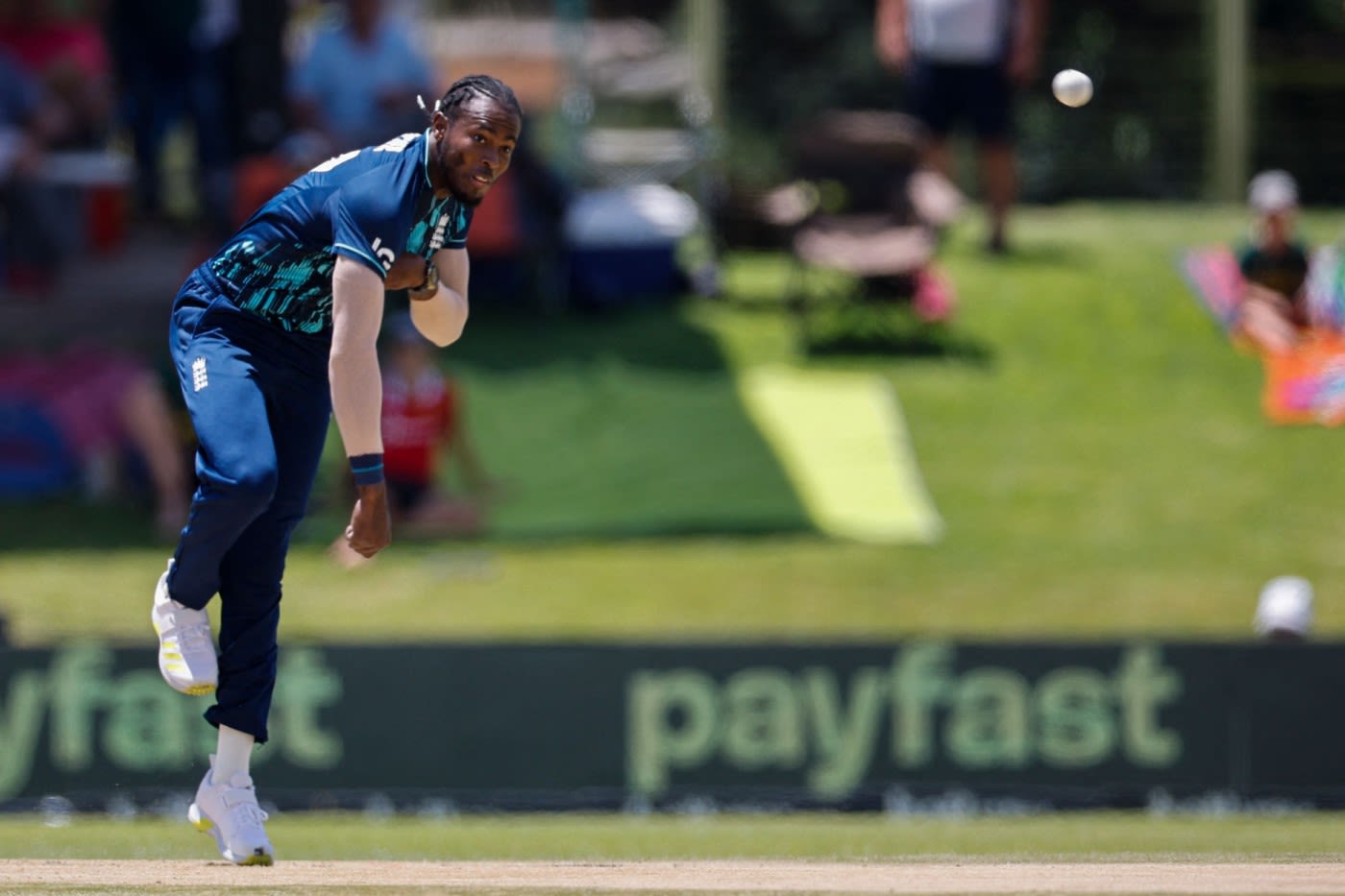 Jofra Archer bowls on his England comeback in Bloemfontein