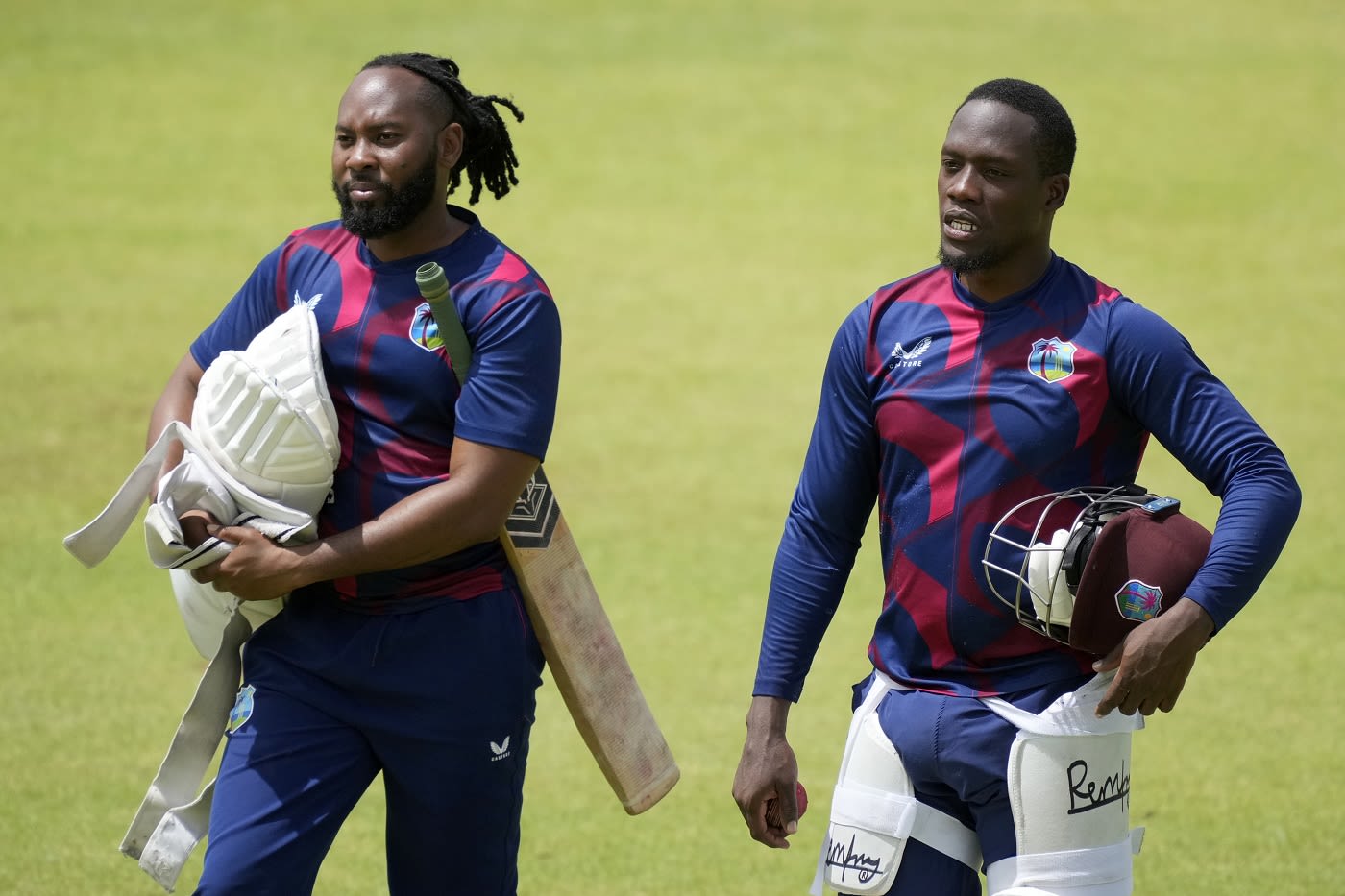 Nkrumah Bonner And Jomel Warrican Walk Back After A Practice Session ...