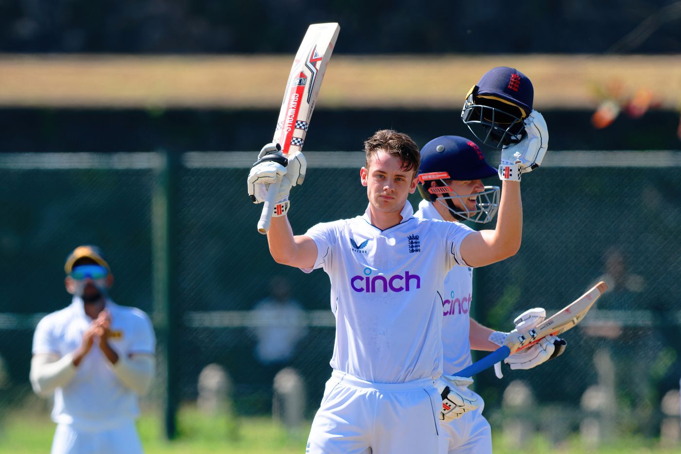 Jamie Smith brings up his century on the third day in Galle ...