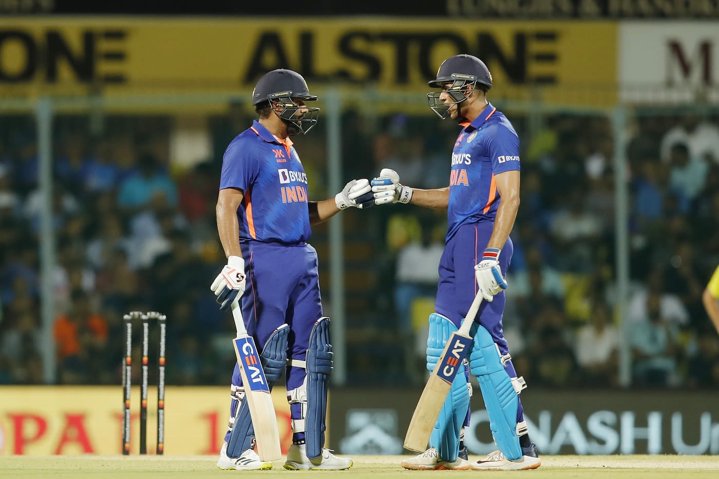 Shubman Gill and Rohit Sharma put up a quick stand in India's pursuit ...