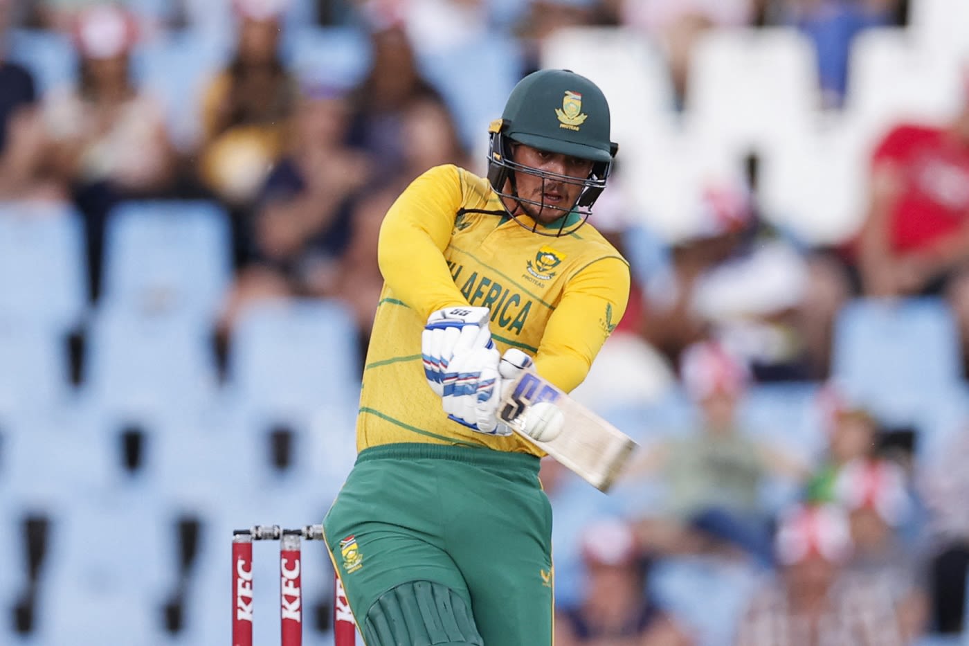 Quinton de Kock tees off