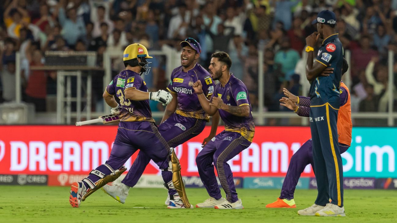 KKR beat Titans KKR won by 3 wickets (with 0 balls remaining)