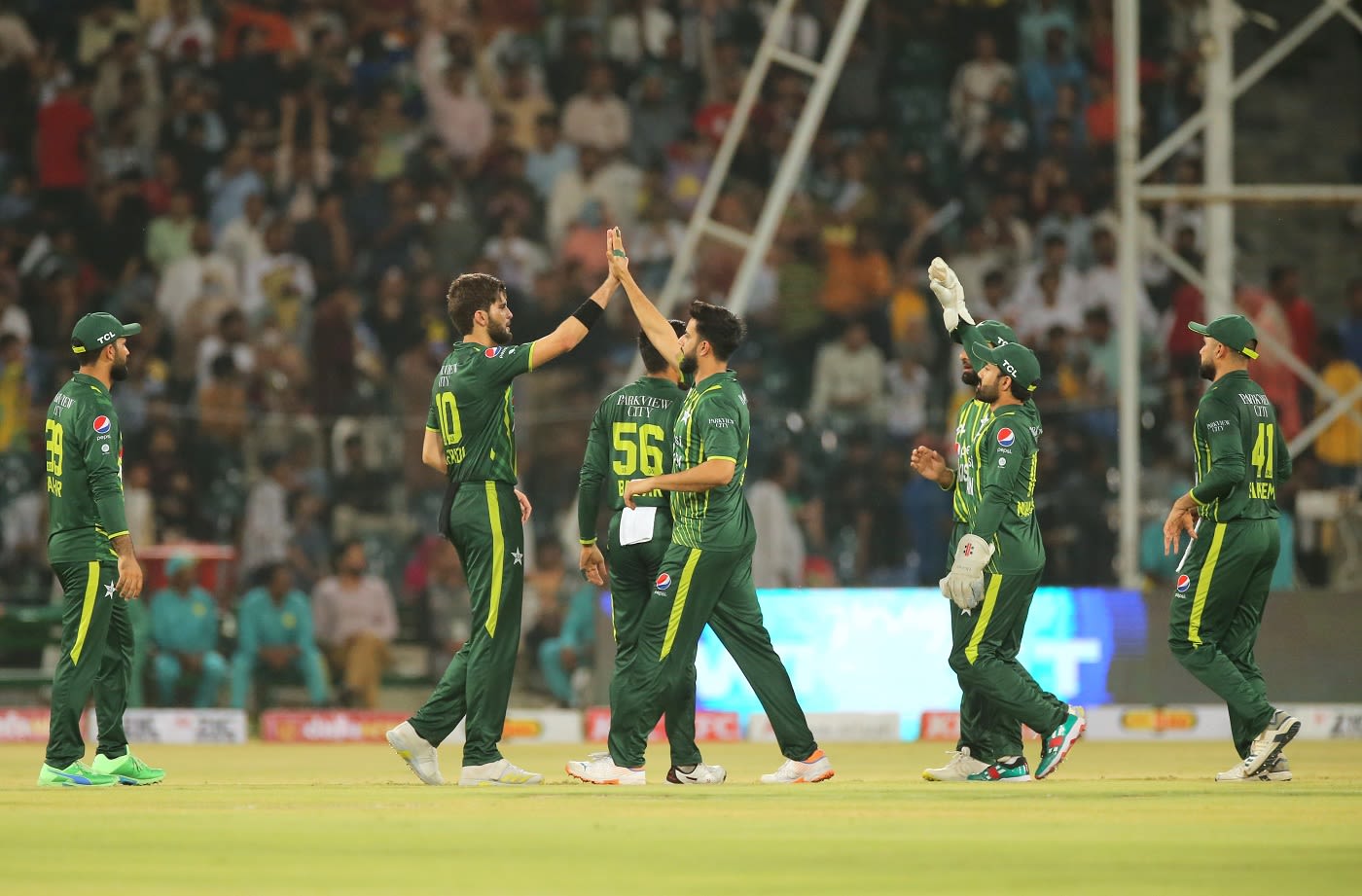 Shaheen Shah Afridi Celebrates After Dismissing Chad Bowes 