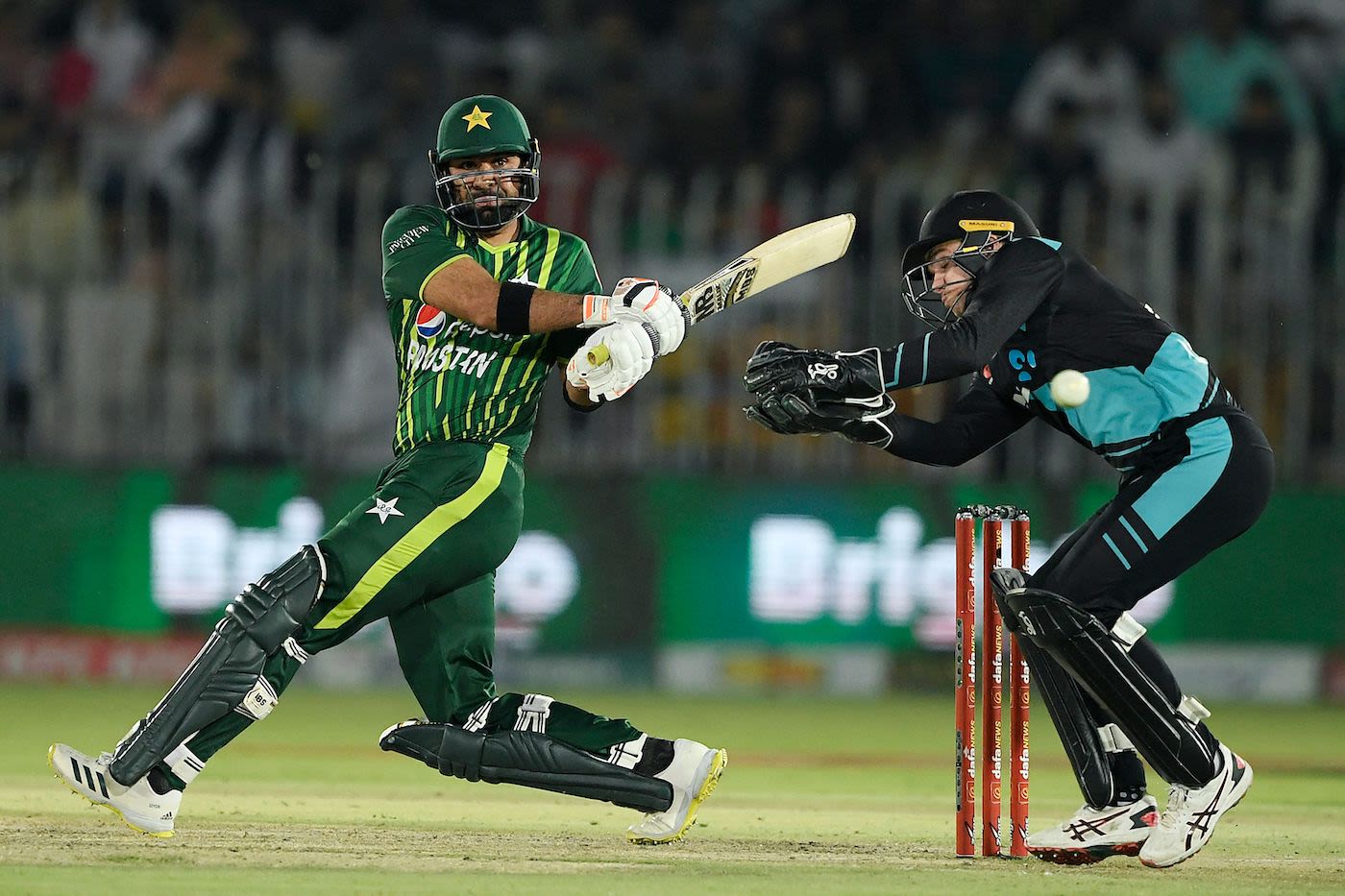 Iftikhar Ahmed puts the ball away ESPNcricinfo