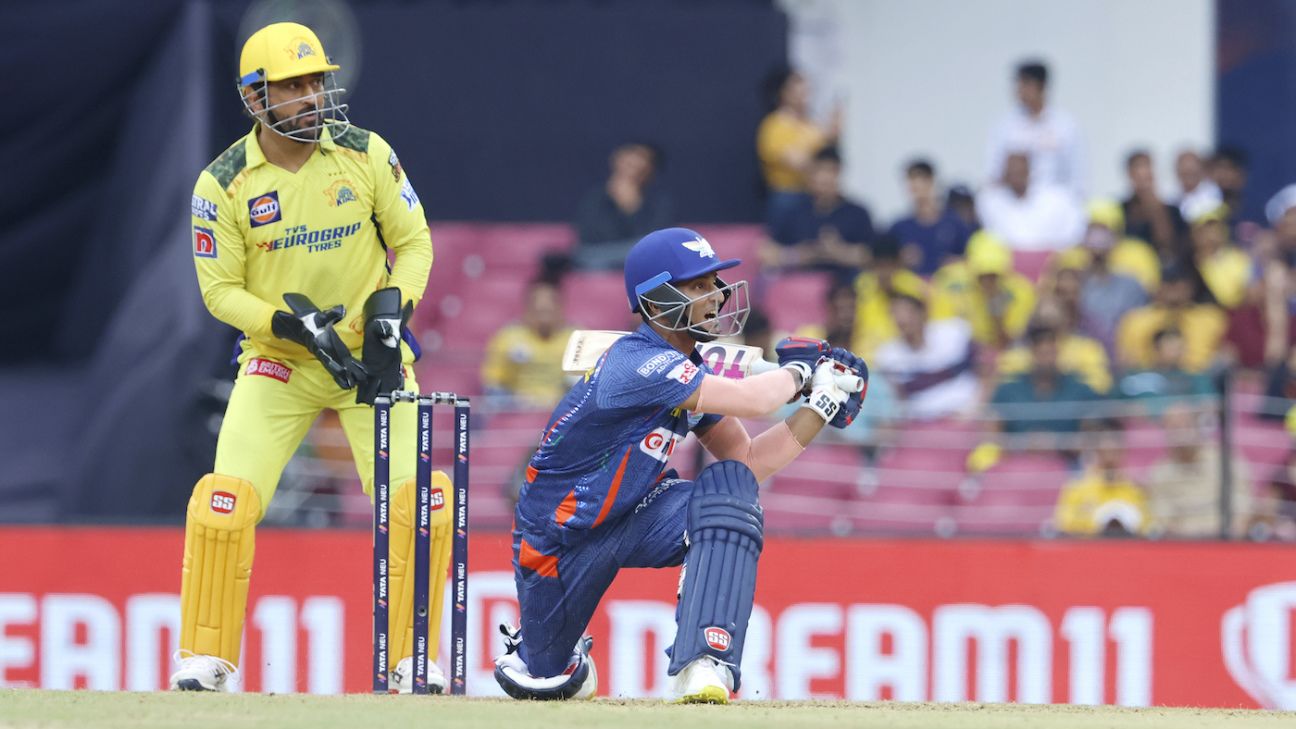 Ayush Badoni resists CSK’s spin strangle before rain washes out the game