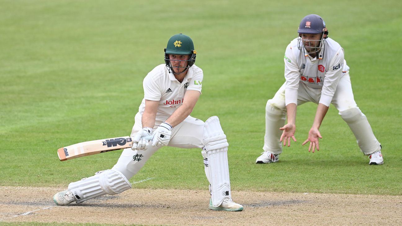 Matthew Montgomery drives Essex to drink as Notts take command at Trent Bridge