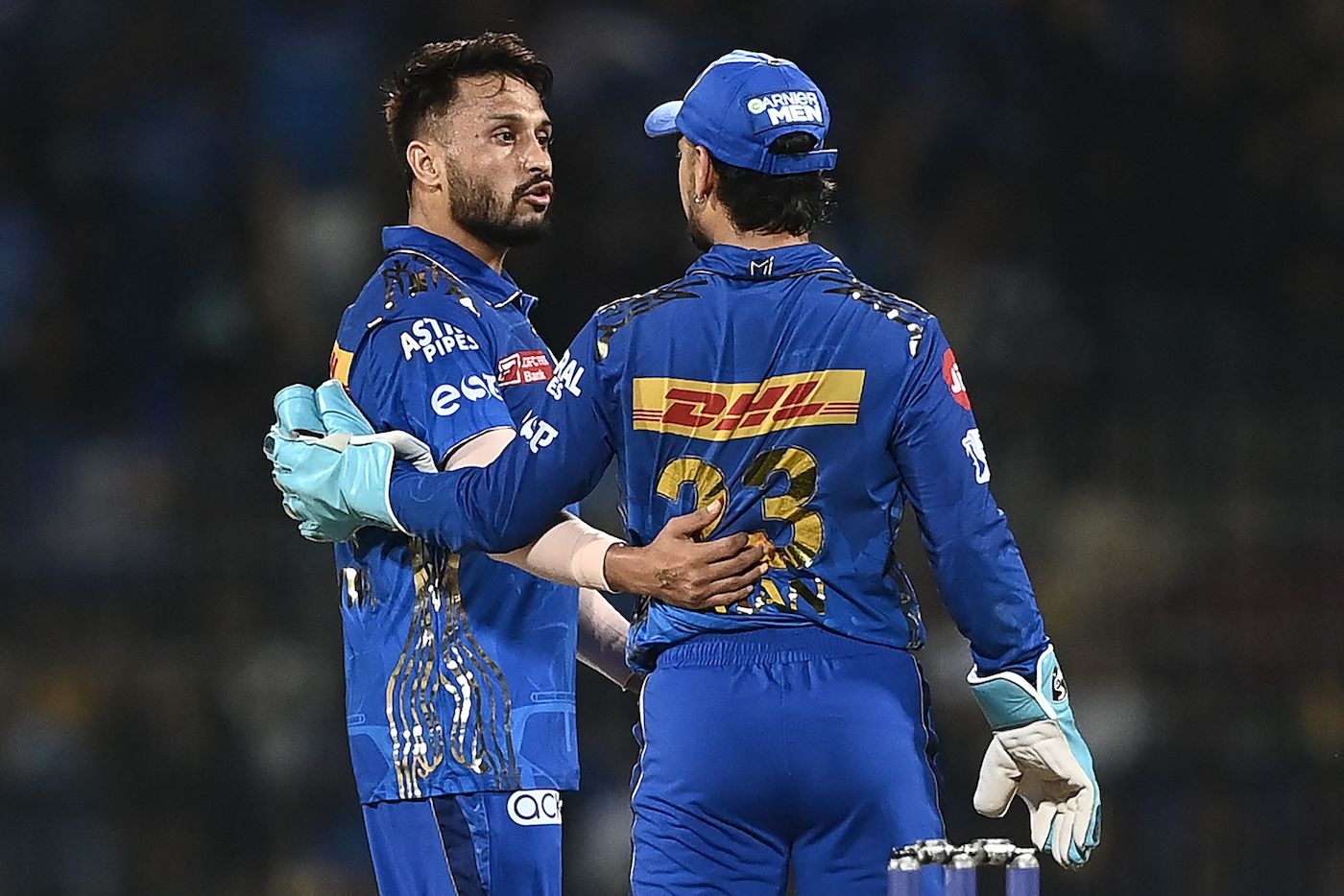 Akash Madhwal picked up the first wicket for Mumbai Indians