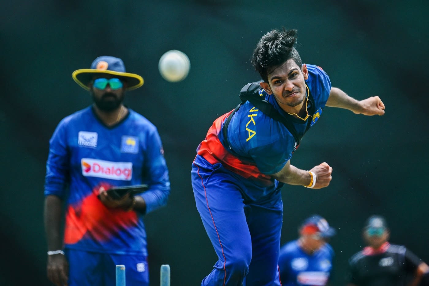 Matheesha Pathirana in action during a training session | ESPNcricinfo.com