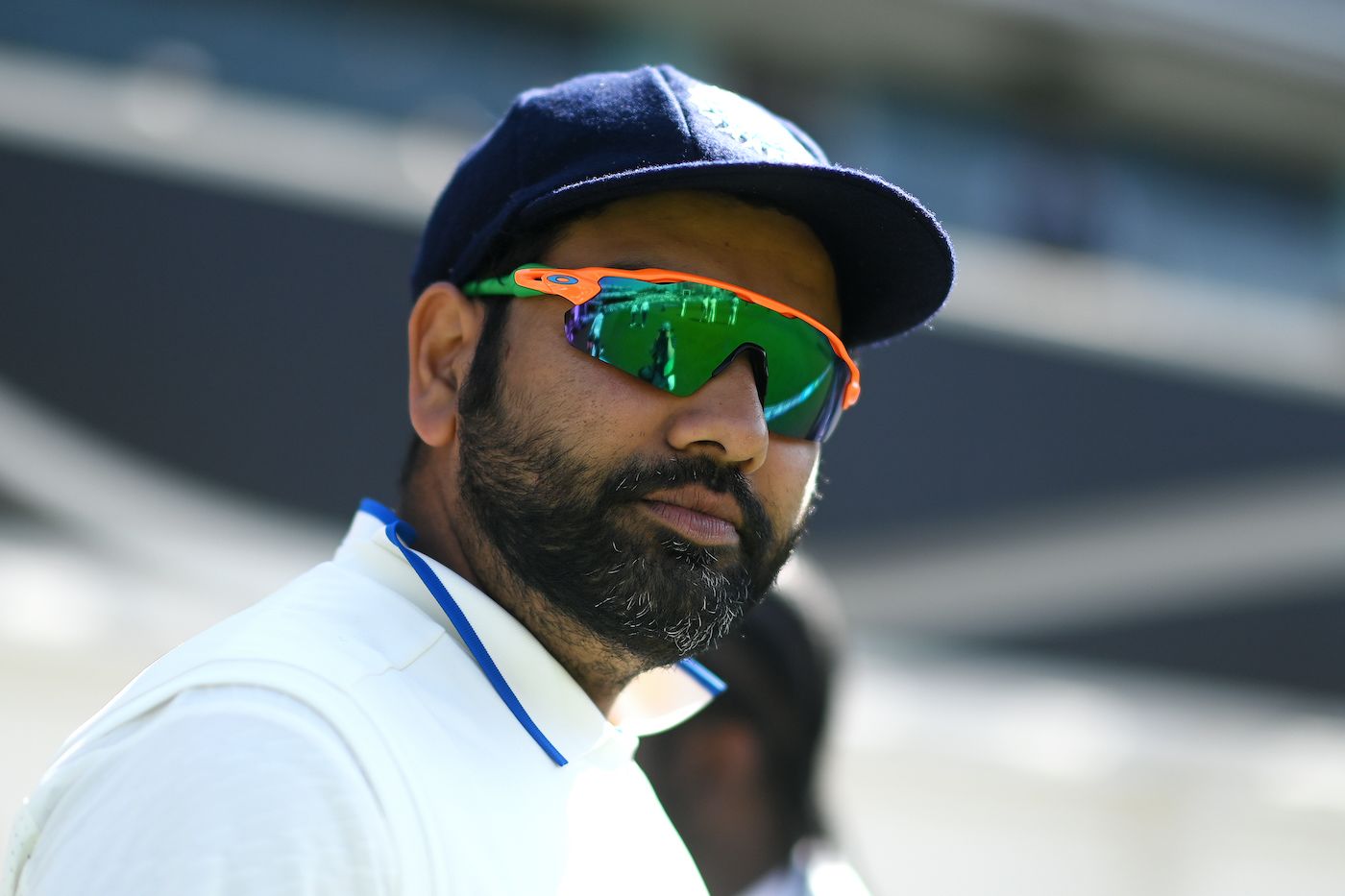 Rohit Sharma looks into the lens of the camera and vice versa ...