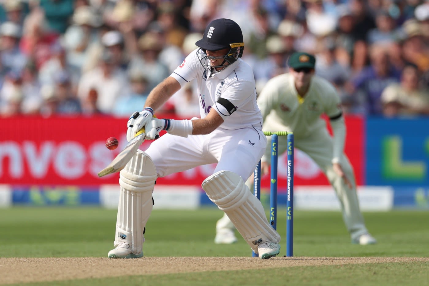 Joe Root rolled out the reverse-scoops Pat Cummins for six ...