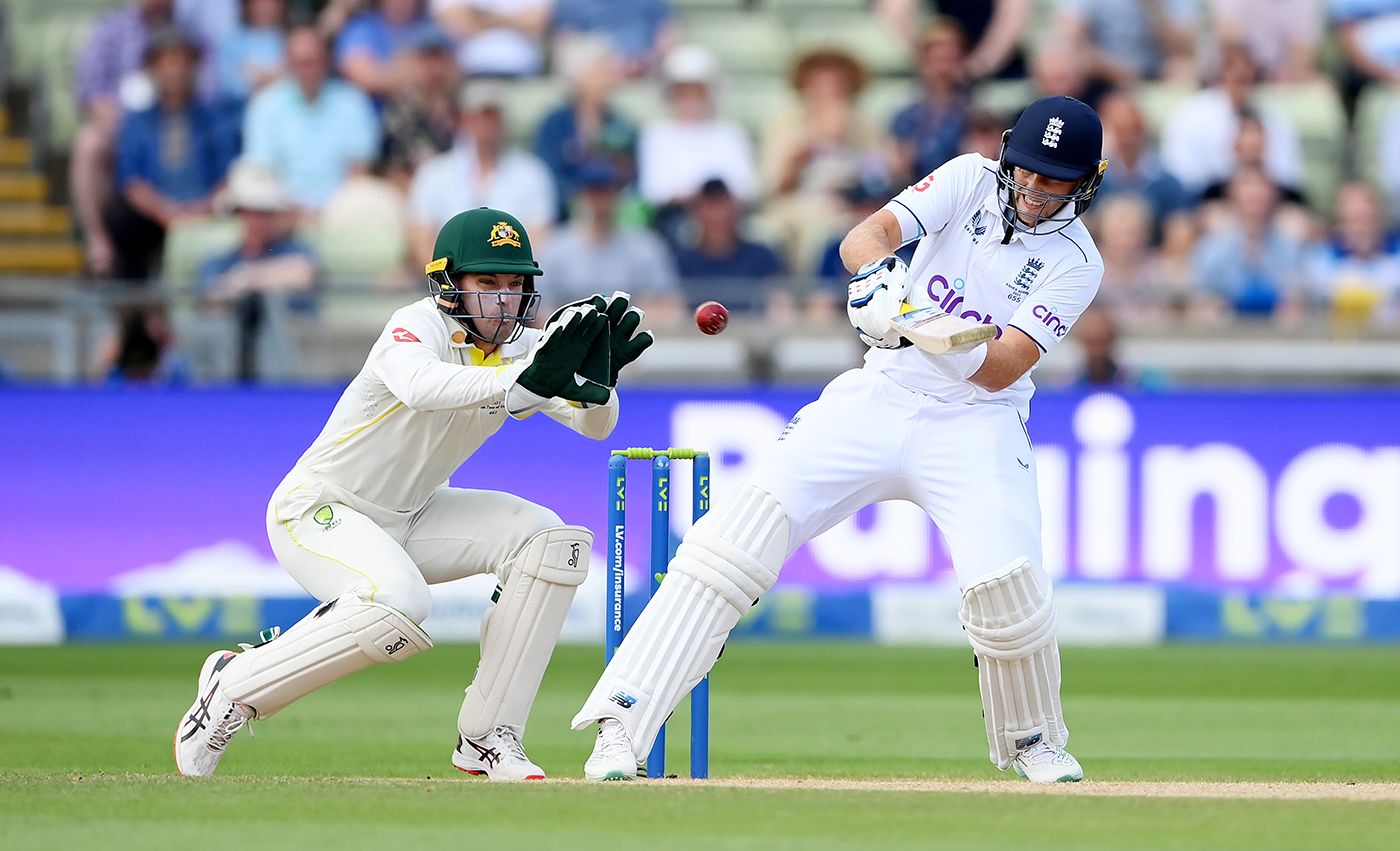 Joe Root used the reverse-ramp liberally at the start of the day ...