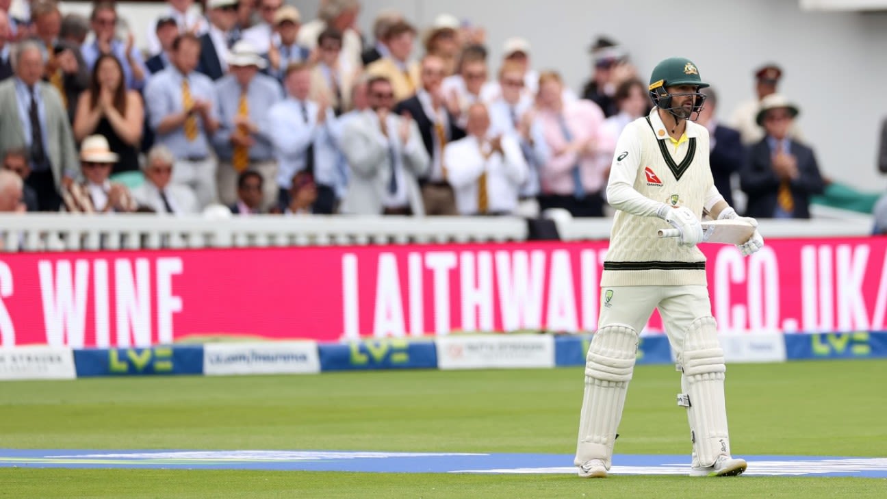 Men’s Ashes, 2nd Test, Lord’s – Nathan Lyon criticises suggestions he went out to bat with concussion sub in mind post thumbnail image