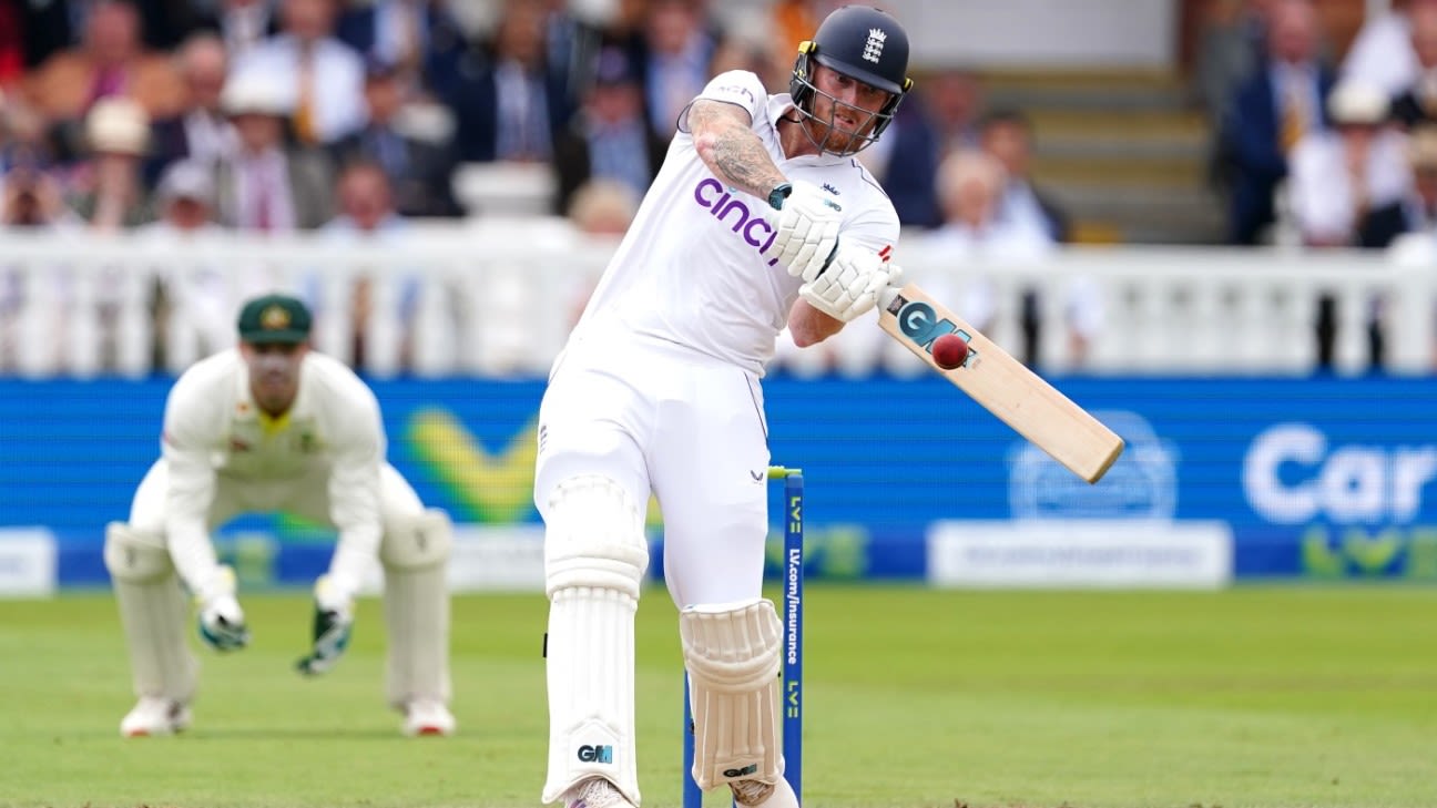 Lord's Test 2023 Ben Stokes maximums and Lord's bouncers go through