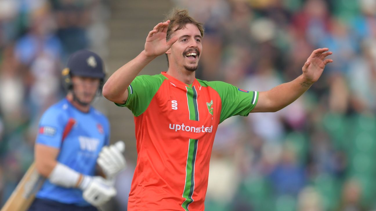 Roman Walker luggage six as Leicestershire thrash Kent