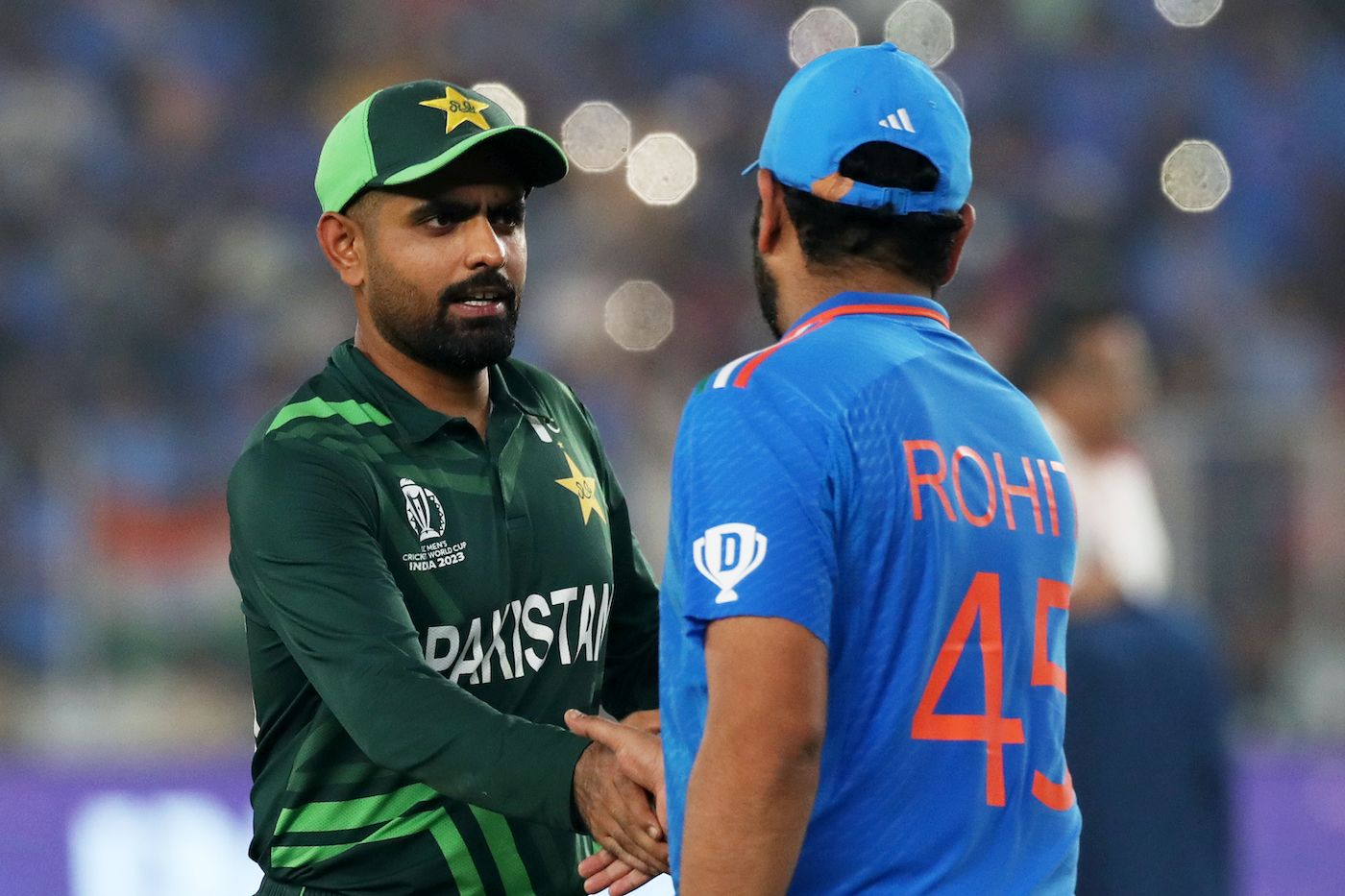 Babar Azam and Rohit Sharma have a post-game handshake | ESPNcricinfo.com