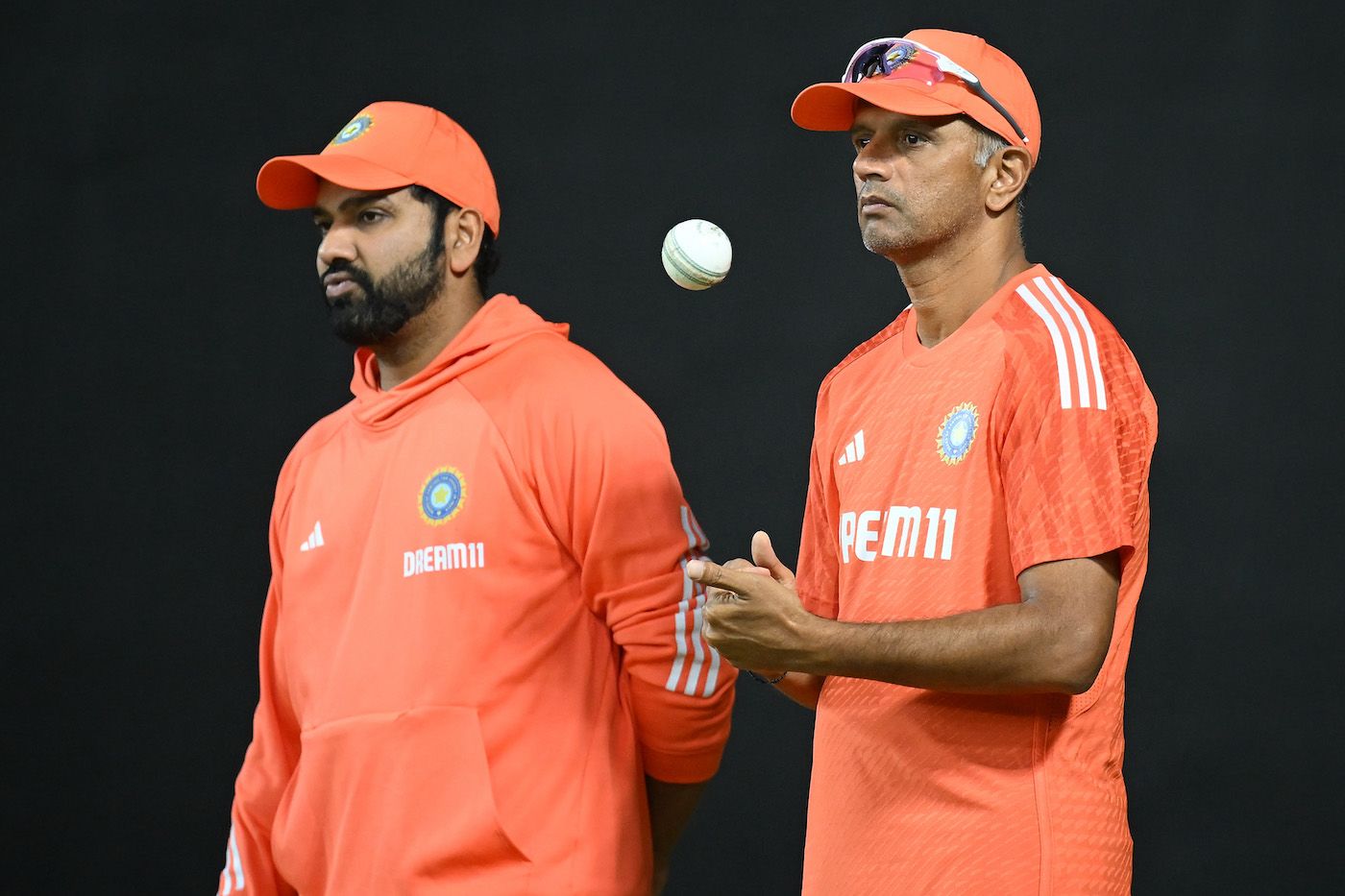 Rohit Sharma And Rahul Dravid Watch India's Training Session ...