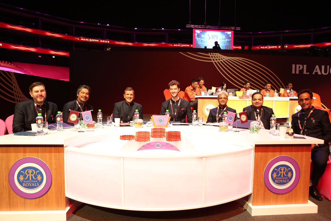 The Rajasthan Royals table at the IPL 2024 auction