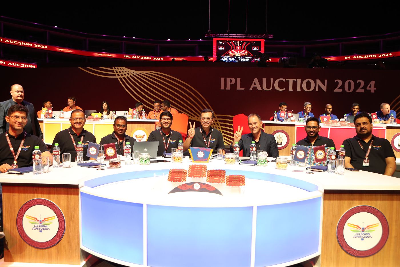 The Lucknow Super Giants table at the IPL 2024 auction