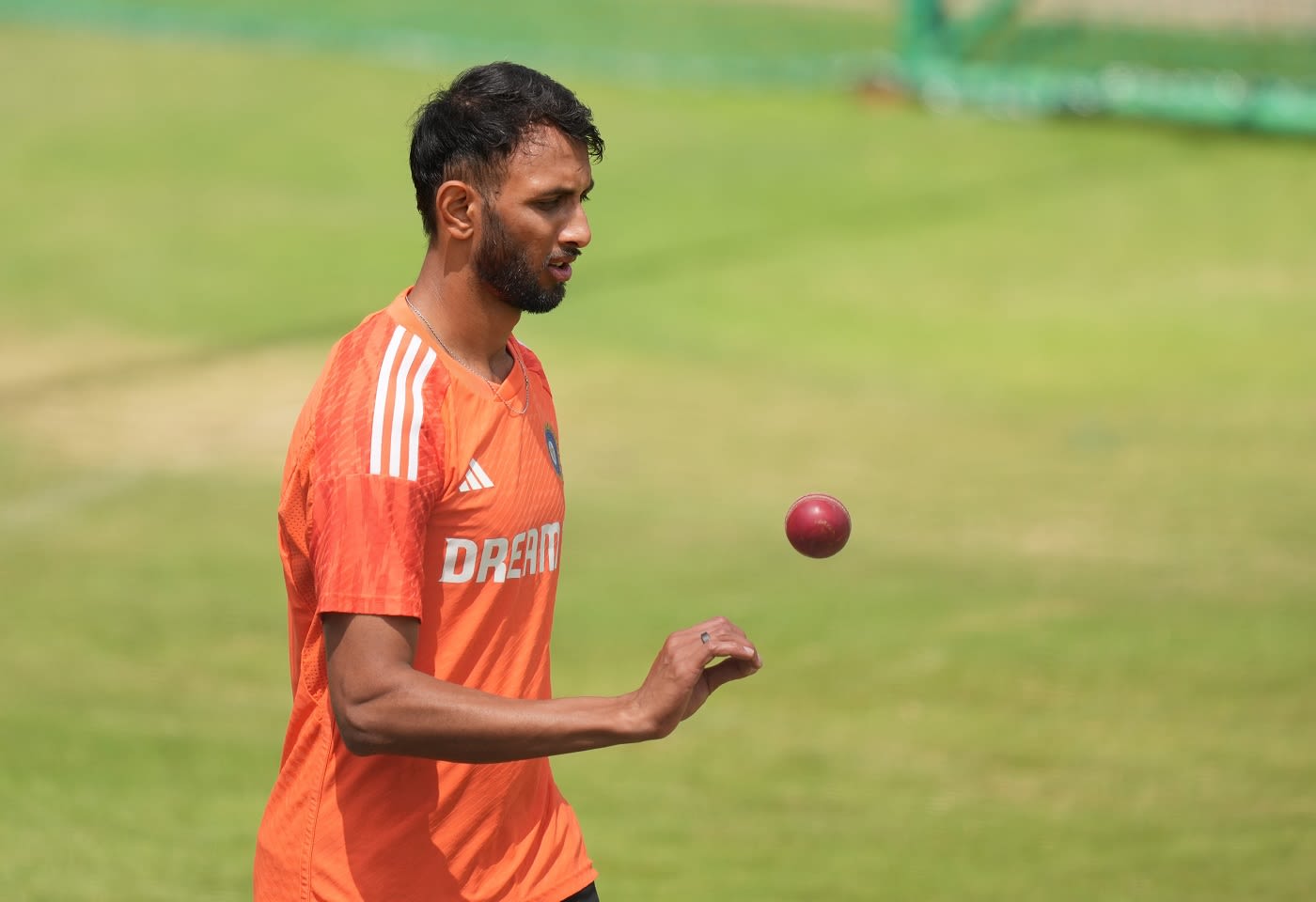 Prasidh Krishna during a practice session