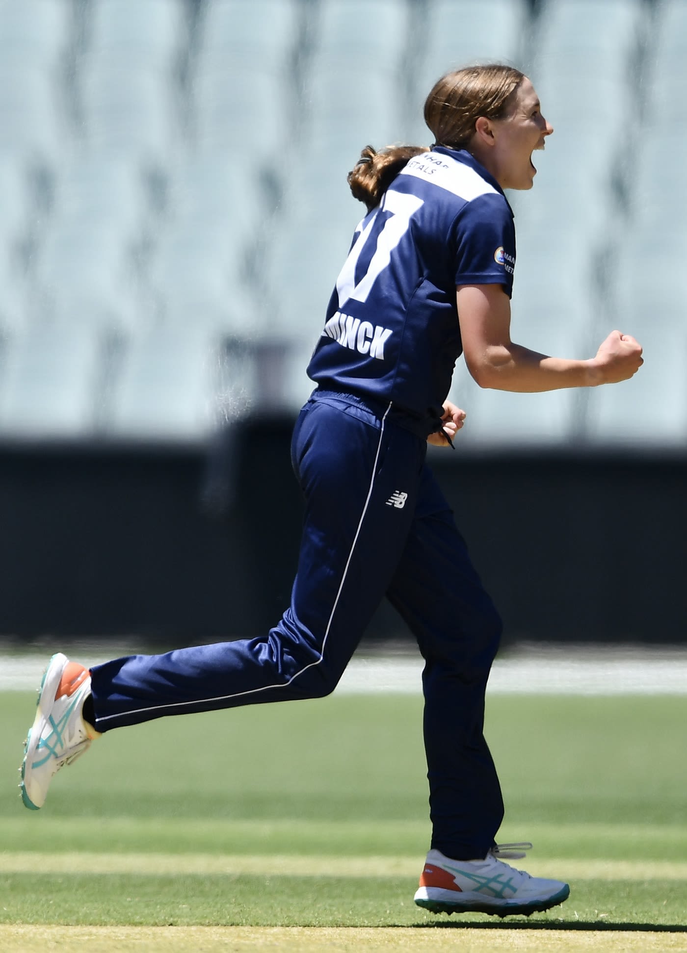 Tayla Vlaeminck dismissed Bridget Patterson for her first wicket upon ...