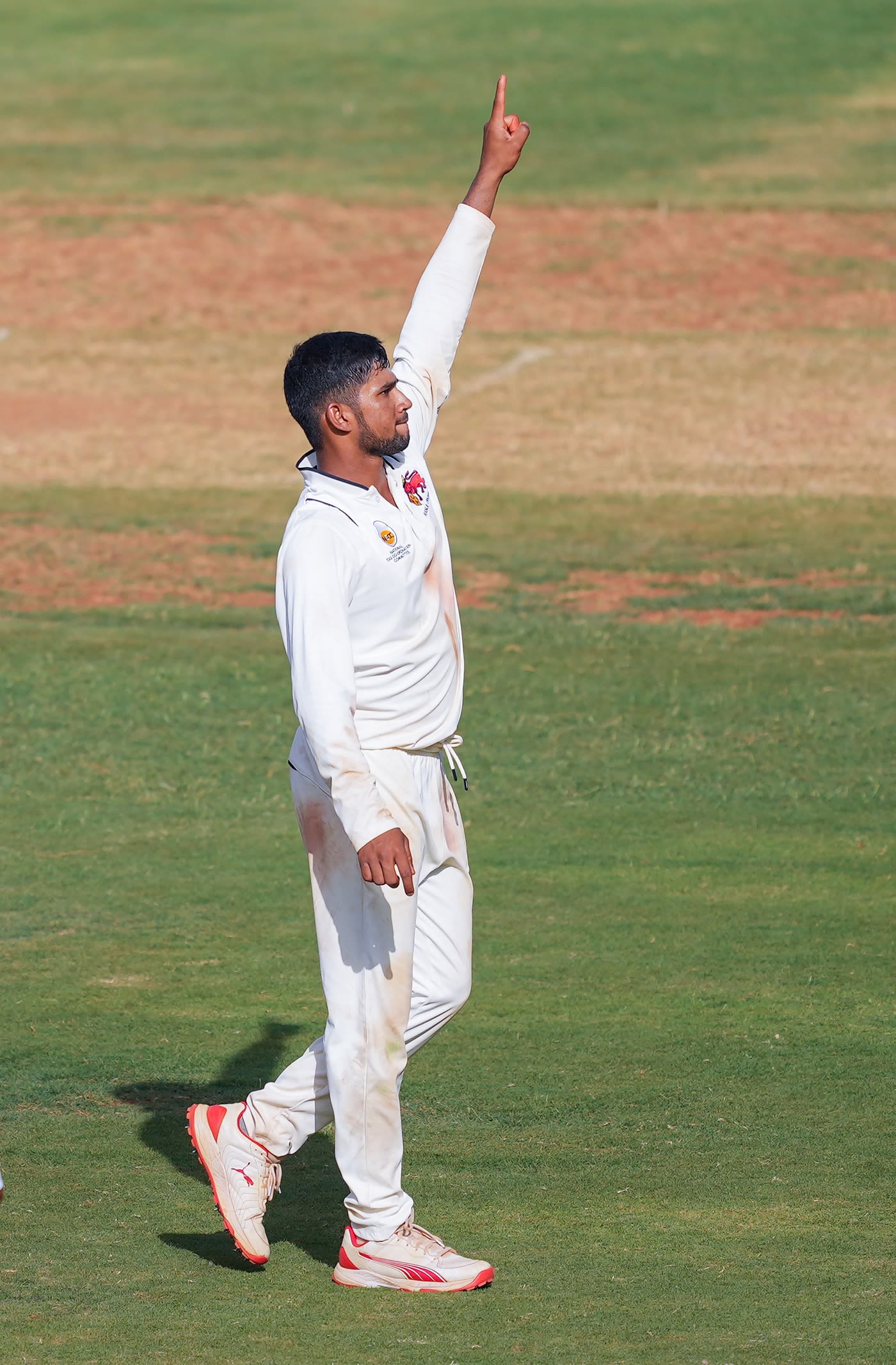 Musheer Khan celebrates a wicket | ESPNcricinfo.com